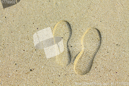Image of Footprints on sand
