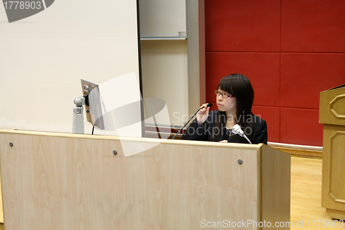 Image of Businesswoman doing presentation