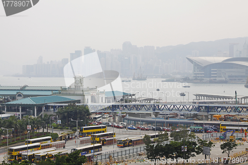 Image of Busy business district in Hong Kong