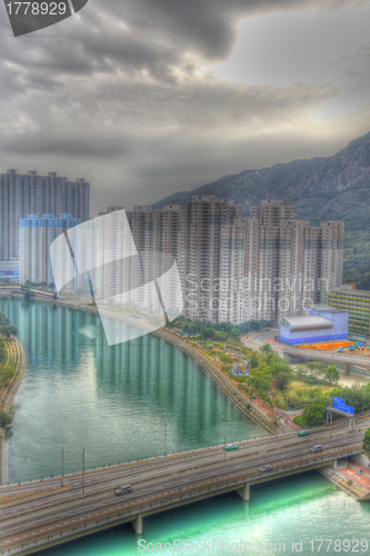 Image of Hong Kong downtown at day, HDR image.