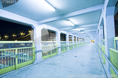 Image of Footbridge at night