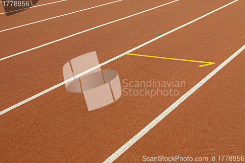 Image of Running track in a stadium