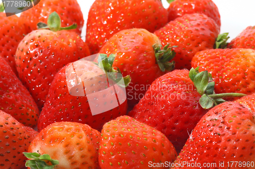 Image of Strawberries isolated on white background