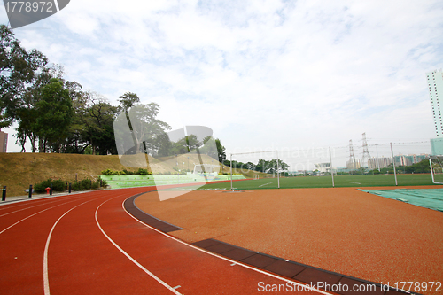 Image of Abstract view of running track