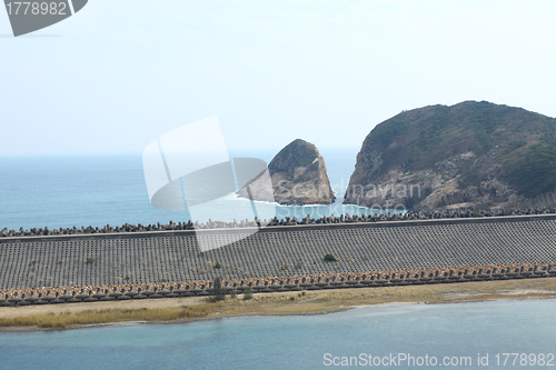 Image of Sea stack geographical landscape in Hong Kong