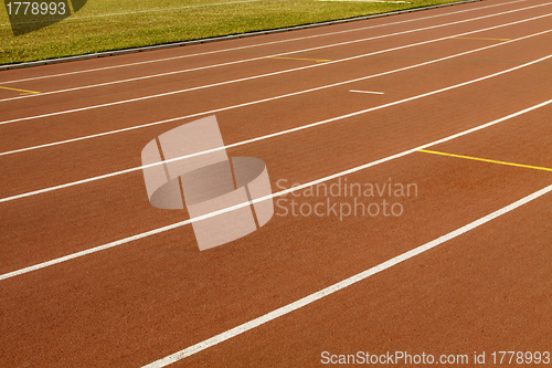 Image of Running track in a stadium