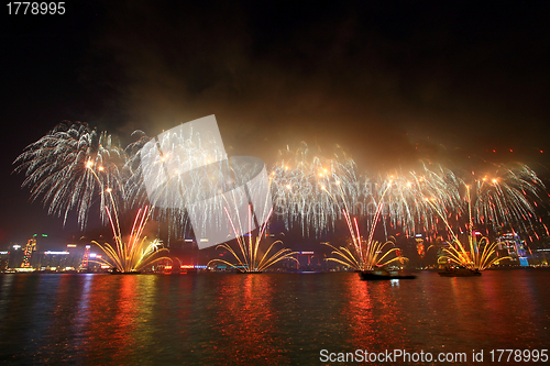 Image of Lunar New Year Fireworks in Hong Kong 2011