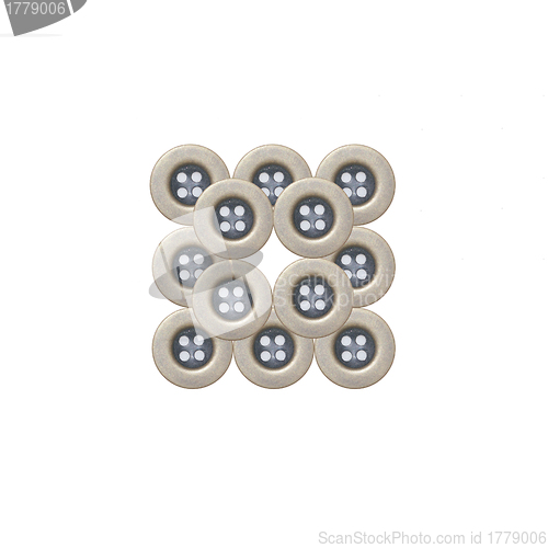 Image of Cloth buttons isolated on white background