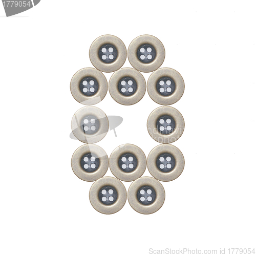 Image of Cloth buttons isolated on white background