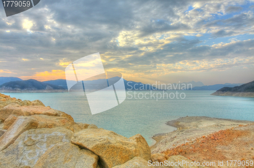 Image of Sunset along the reservoir in Hong Kong