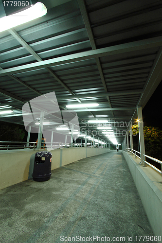 Image of Footbridge at night