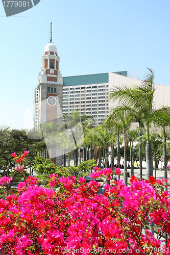 Image of Clock Tower in Hong Kong at spring time