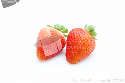 Image of Strawberries isolated on white background