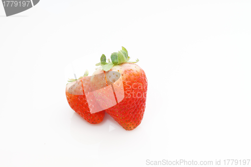 Image of Strawberries isolated on white background