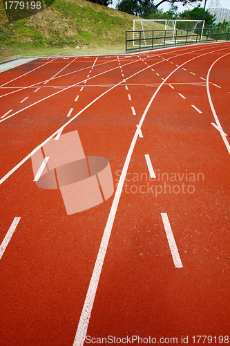 Image of Abstract view of running track