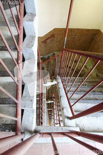 Image of Spiral stairs in public housing of Hong Kong