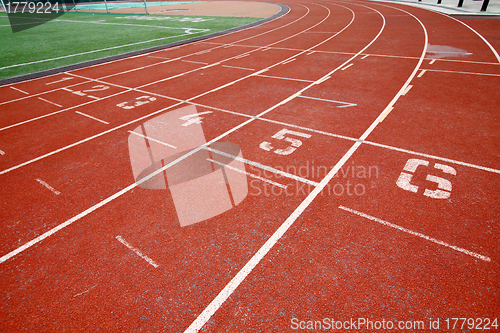 Image of Abstract view of running track