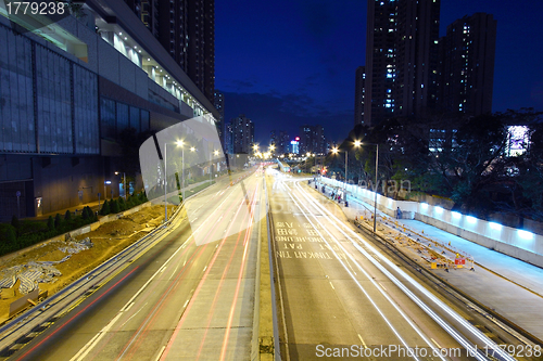 Image of City traffic at night