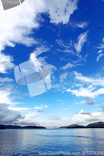 Image of Blue sky along the coast in Hong Kong