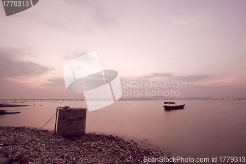 Image of Sunset over the ocean in Hong Kong