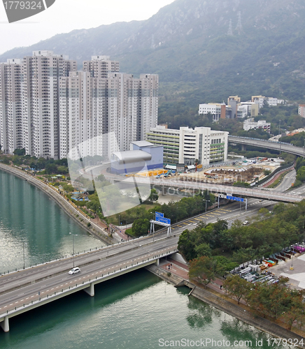 Image of Hong Kong downtown at day, HDR image.