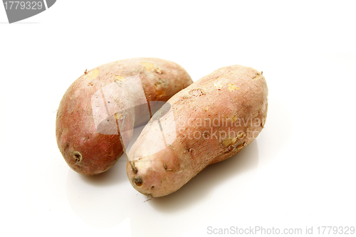 Image of Sweet potatoes isolated on white background