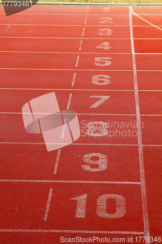 Image of Running track lanes for athletes 