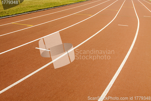 Image of Running track in a stadium