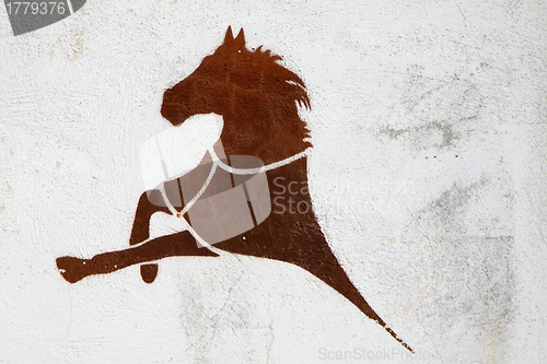 Image of Horse drawing on wall