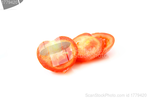 Image of Cherry tomatoes isolated on white background