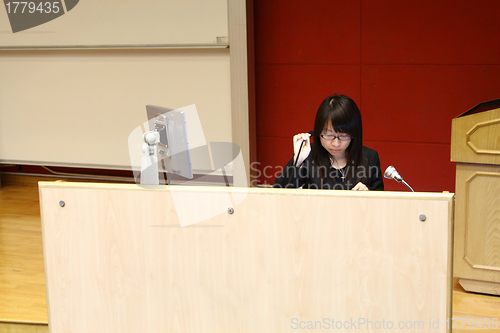 Image of Businesswoman doing presentation 