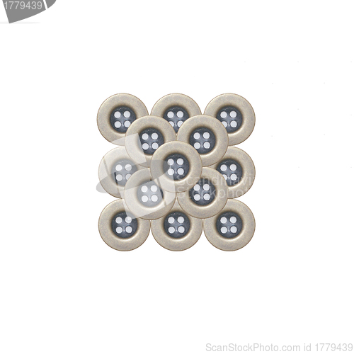 Image of Cloth buttons isolated on white background