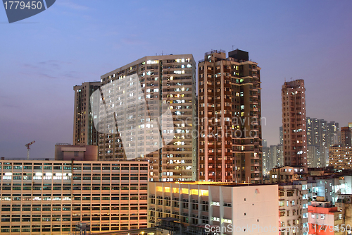 Image of Hong Kong downtown at night