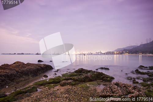 Image of Sunset over the ocean in Hong Kong