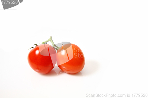 Image of Cherry tomatoes isolated on white background