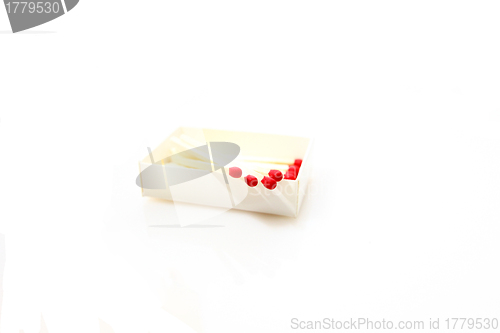 Image of Red matches isolated on white background