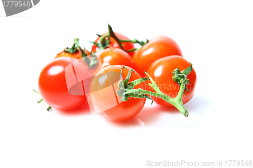 Image of Cherry tomatoes isolated on white background