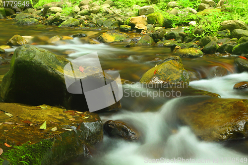 Image of Landscape of water stream in Zhangjiajie, China