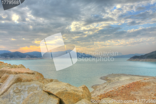 Image of Sunset along the reservoir in Hong Kong