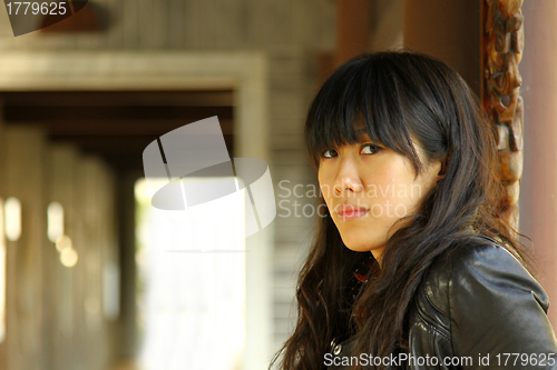Image of Sad asian woman