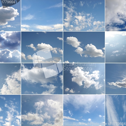 Image of Blue sky collage