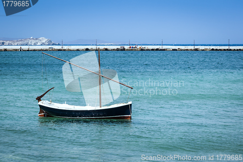 Image of Boat at Mykonos Greece