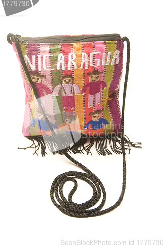 Image of colorful shoulder bag carryall made in Nicaragua