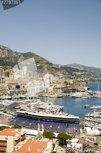 Image of panorama Monte Carlo harbor Monaco