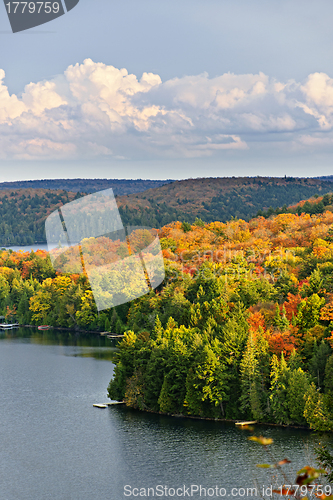 Image of Fall forest and lake