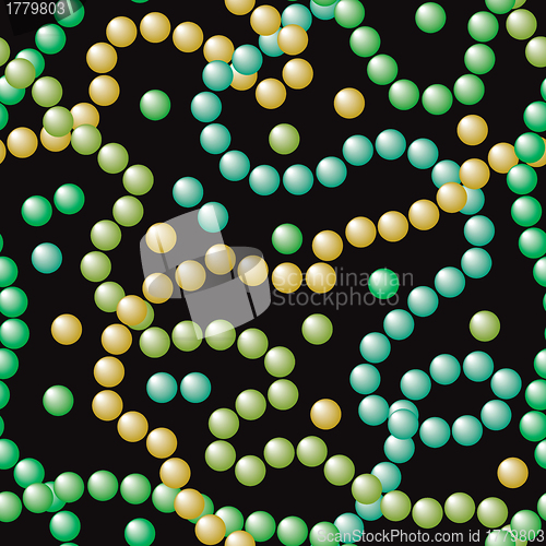 Image of Necklaces on a black - seamless texture