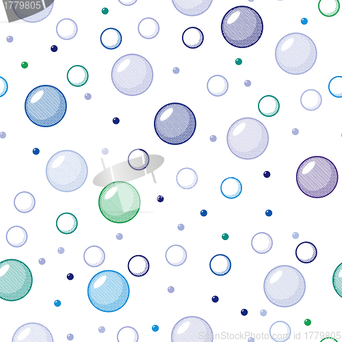 Image of Abstract seamless texture - bubbles on white