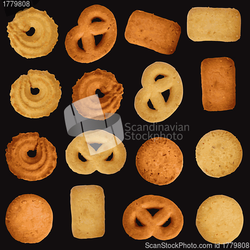 Image of Danish cookies - editable set
