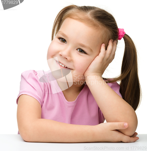 Image of Portrait of a cute little girl