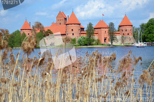 Image of Trakai castle near Galve lake in Lithuania. XIV 